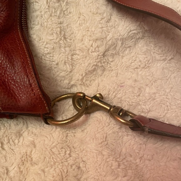 Vintage Rare Coach Leather Chelsea Equestrian Laced Crossbody in Reddish Brown - Picture 9 of 15